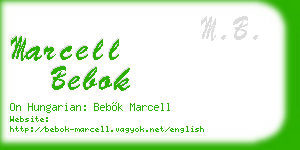 marcell bebok business card